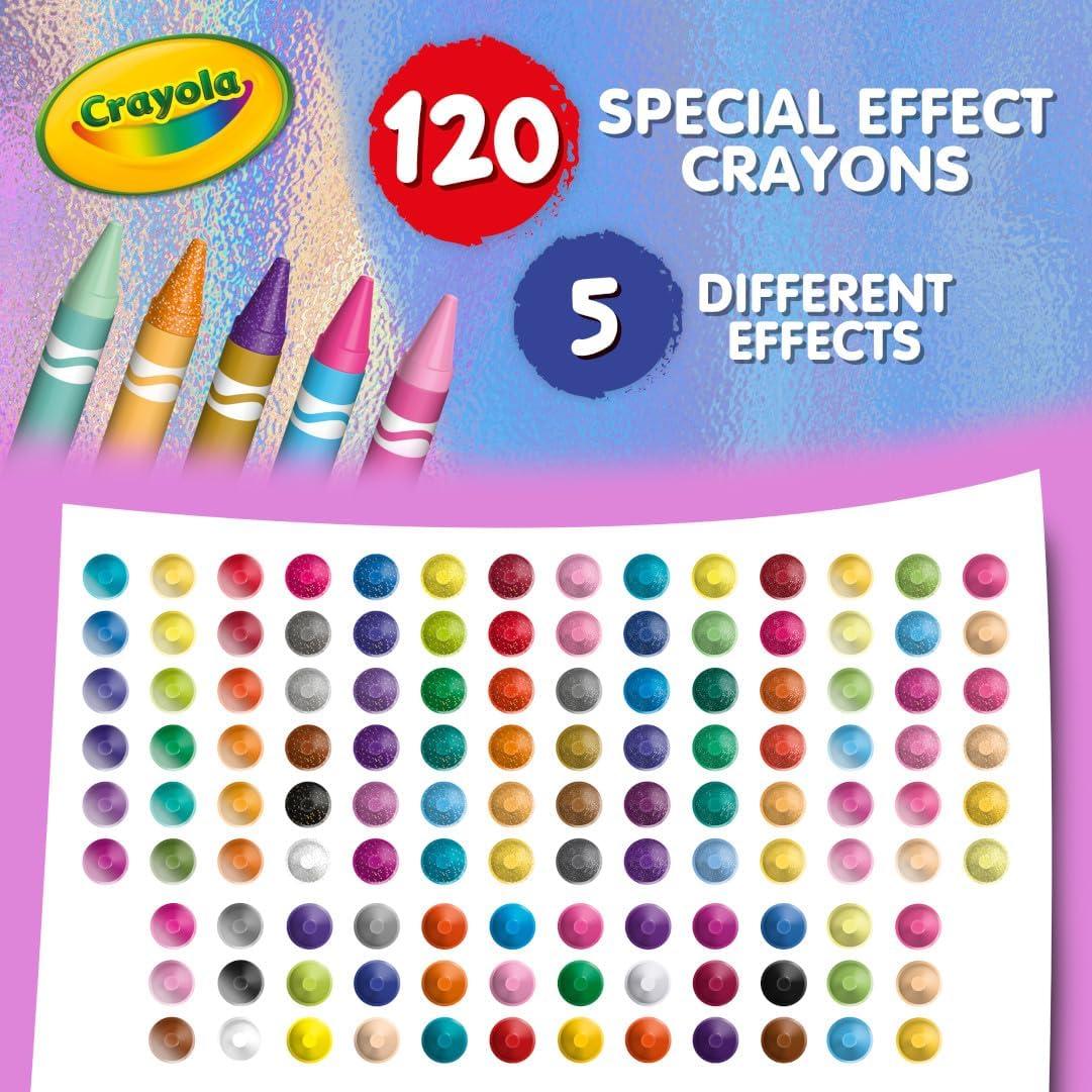 Crayola Special Effects Bulk Crayon Set (5 Pack), 24 Crayons for Kids, Coloring Supplies for Arts & Crafts, Glitter, Pastel, Bold & Bright, Neon, Metallic [Amazon Exclusive]