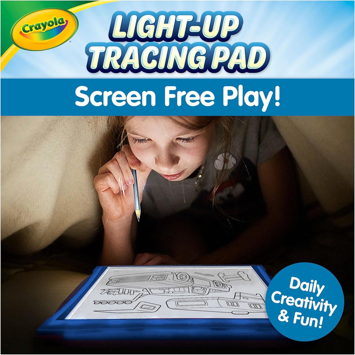 Crayola Light Up Tracing Pad Pink, Best Birthday, Holiday & Christmas Gifts for Girls & Boys, 6, 7, 8 Year Olds, Kids Toys, Light Box Art Kit for Kids [Amazon Exclusive](Blue)