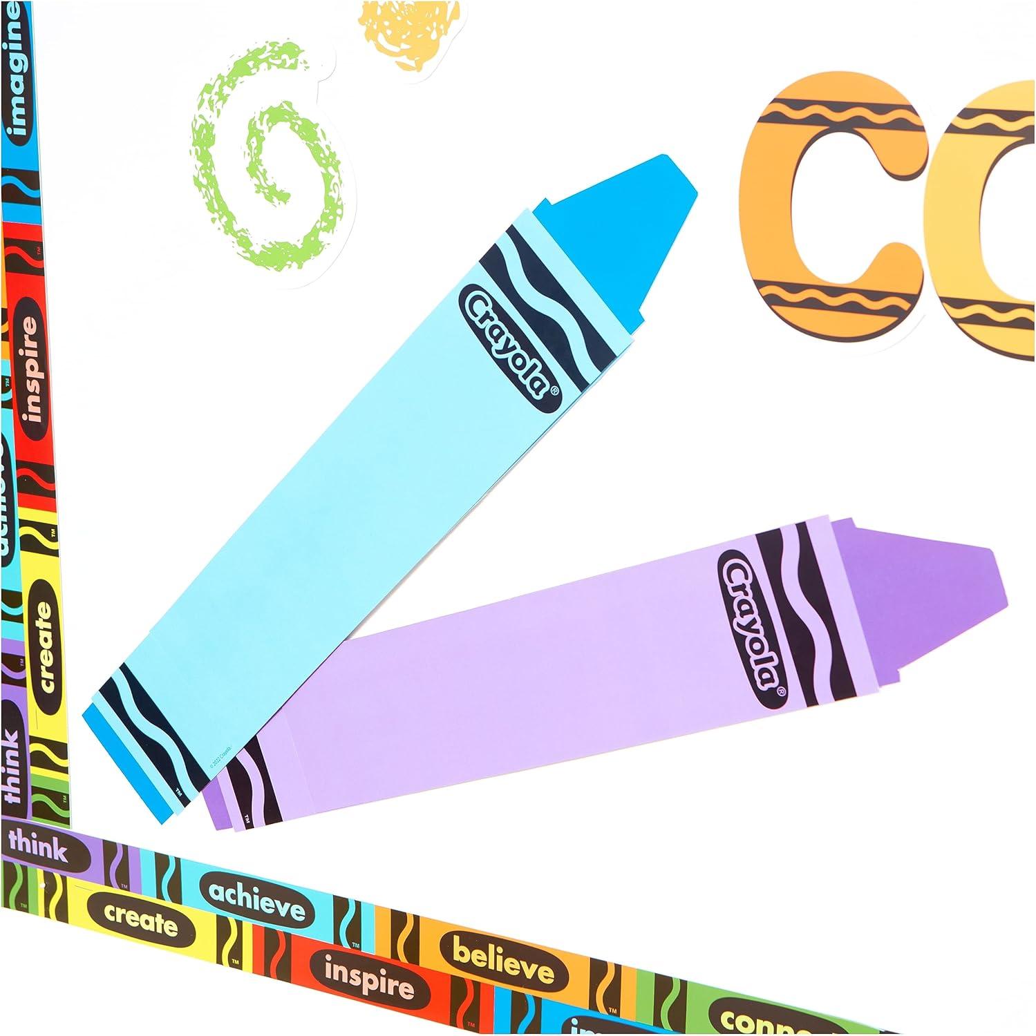 Eureka Crayola Rainbow Decorative Classroom and Bulletin Board Trim for Teachers, 2.25″ Wide, 12 Strips for 37 Total Feet(OSFA)