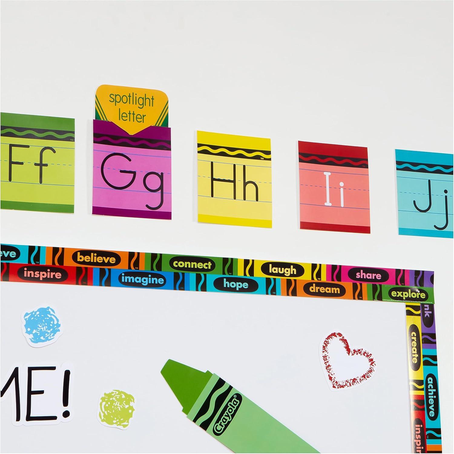 Eureka Crayola Rainbow Decorative Classroom and Bulletin Board Trim for Teachers, 2.25″ Wide, 12 Strips for 37 Total Feet(OSFA)