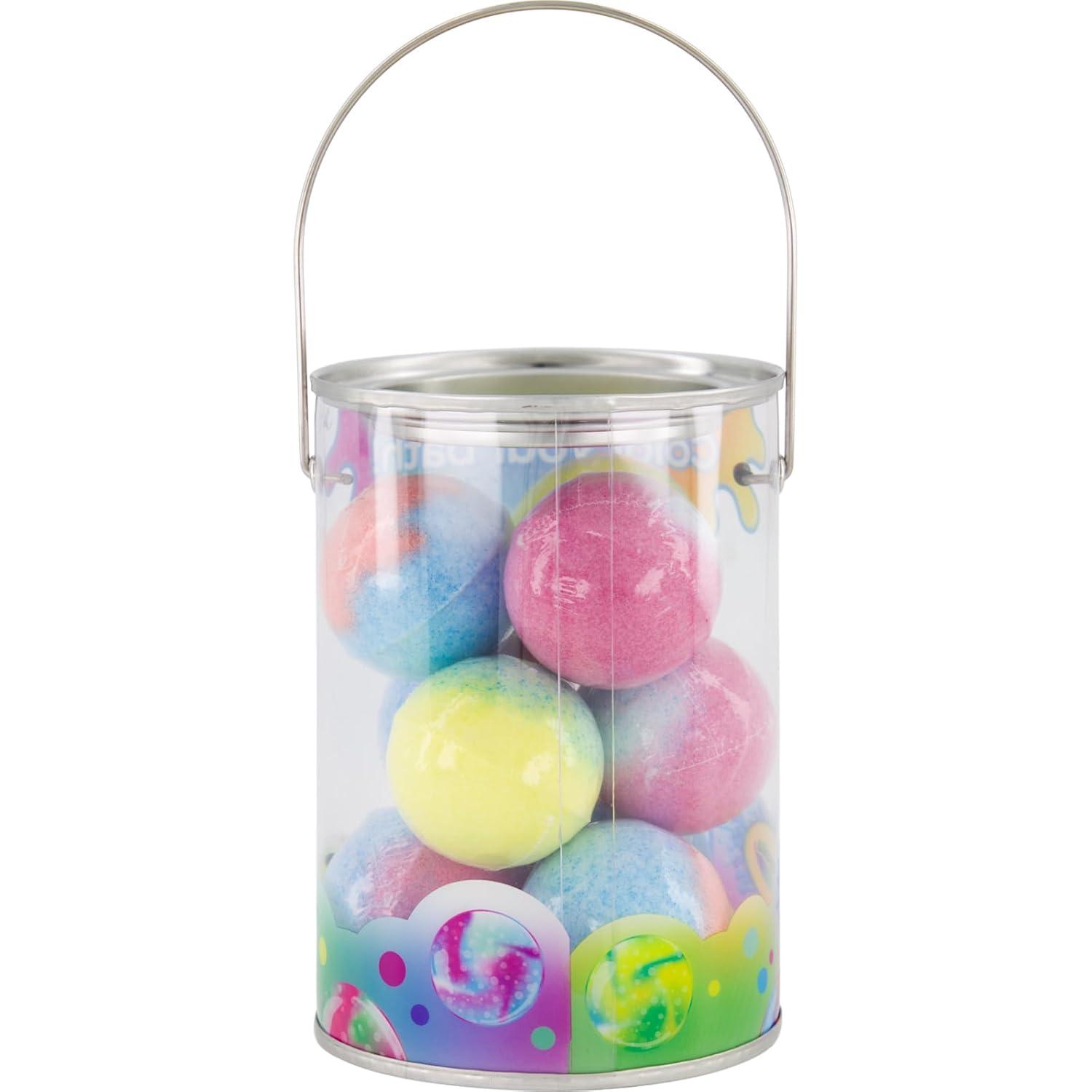 Taste Beauty Crayola Color Your Bath Bomb Bucket, 4 Scents, Multicolored, Pack of 8