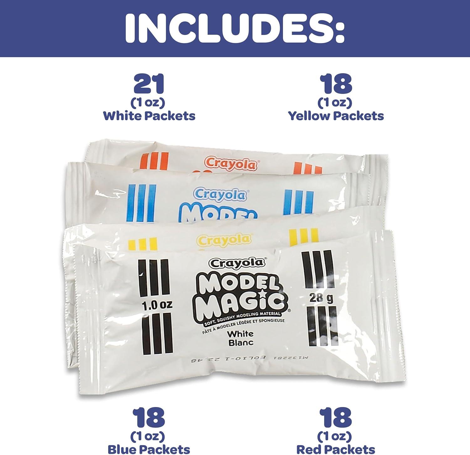 Crayola Model Magic (75ct), Kids Modeling Clay Alternative, 1oz Packs, Sculpting & Modeling Material, Art Supplies for Teachers, Air Dry Clay, Ages 3+(Multicolor)