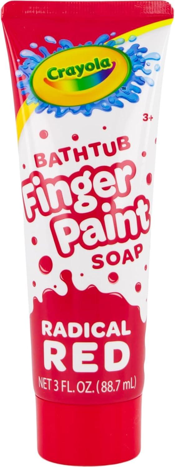 Crayola Bathtub Fingerpaint 5 Color Variety Pack, 3 Ounce Tubes (Bluetiful Blue, Screamin’ Green, Radical Red, Flamingo Pink, Royal Purple) Color Your Bath Easily Washable Finger Paints