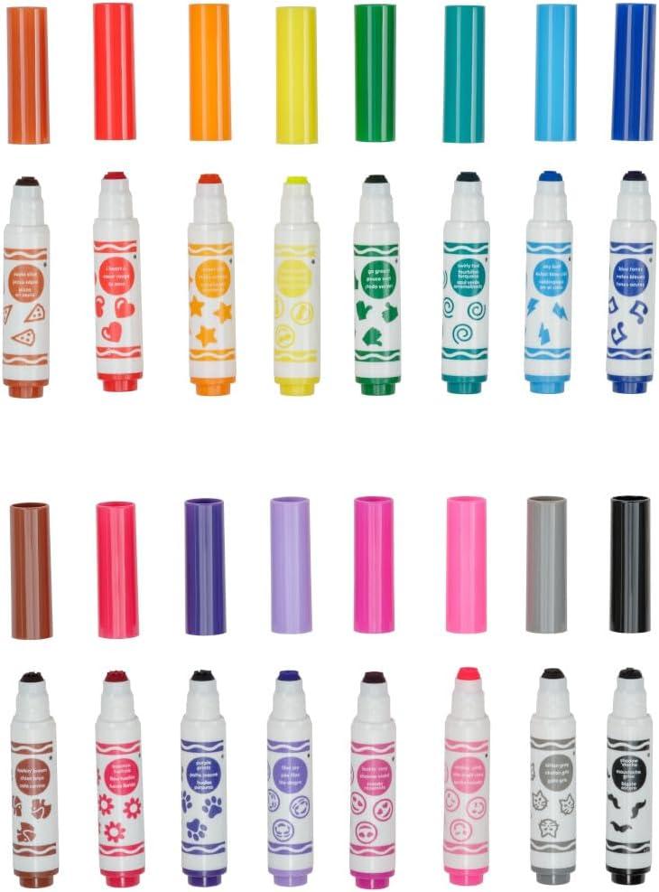 Crayola Pip Squeaks Skinnies Washable Marker Set (16ct), Mini Markers for Toddlers, Thin Coloring Markers for Kids, Toddler Arts & Craft Supplies(1 Count (Pack of 1))