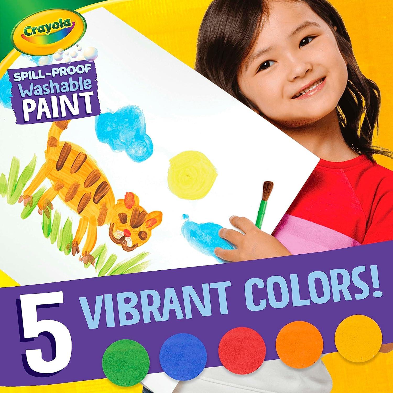 Crayola Paintbrush Variety Classpack (36ct), School Art Supplies for Kids, Flat & Round Paint Brushes for Toddlers & Classrooms, Easy Grip Handle(Spill Proof Paint)