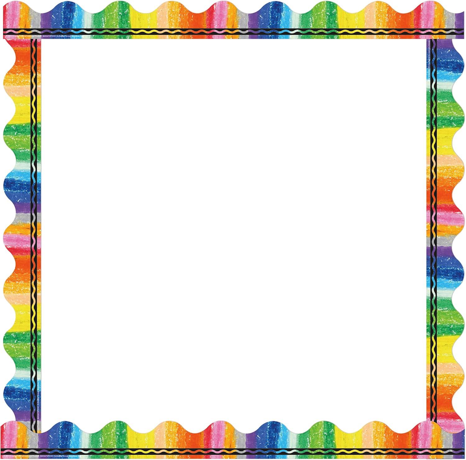 Eureka Crayola Rainbow Decorative Classroom and Bulletin Board Trim for Teachers, 2.25″ Wide, 12 Strips for 37 Total Feet(37″ x 22.5″)