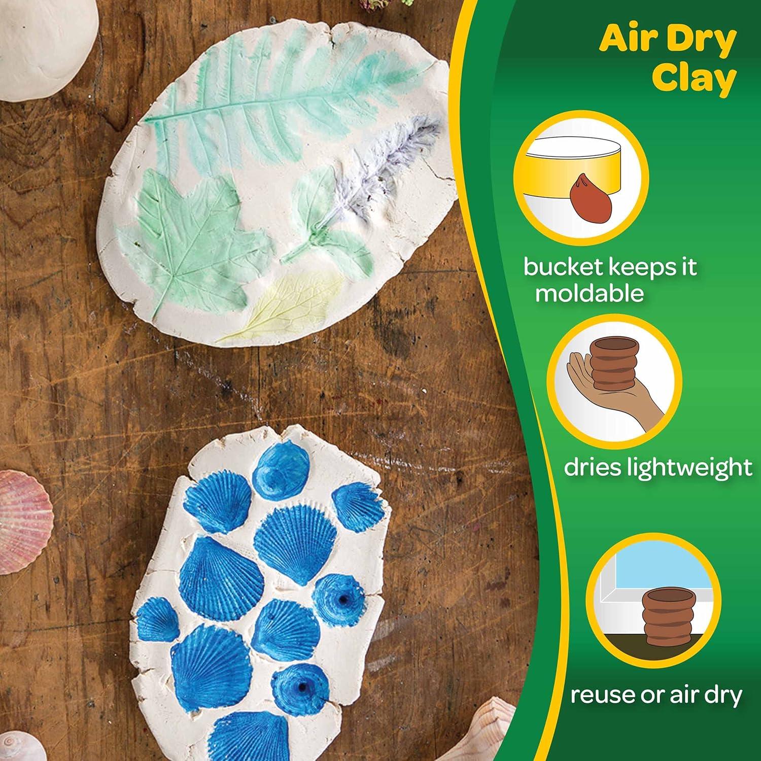 Crayola Air Dry Clay for Kids – White, 25lbs, Bulk Modeling Clay for Kids, No Bake, Sculpting & Molding Material, Bulk Art Supplies for Classrooms