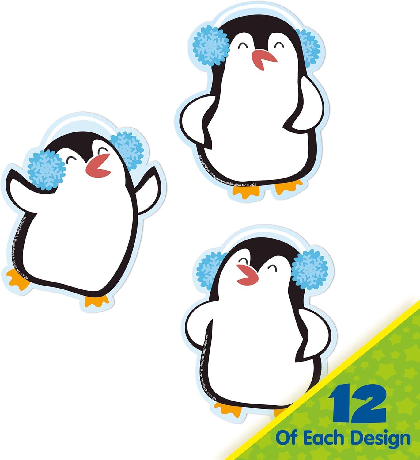 Eureka Crayola Crayons Paper Cut-Out Classroom Decorations for Teachers, 36 Pieces(Penguins)