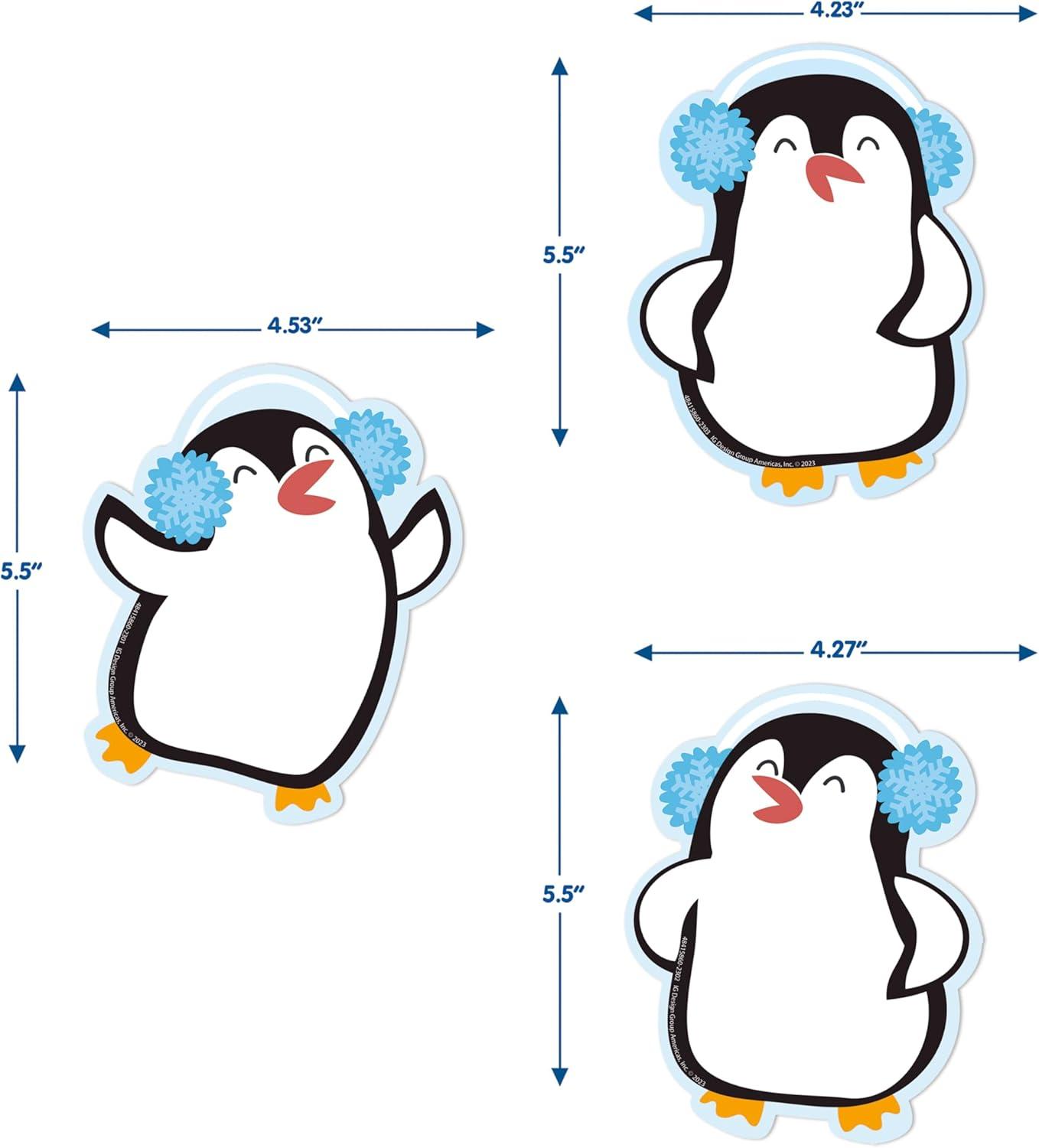 Eureka Crayola Crayons Paper Cut-Out Classroom Decorations for Teachers, 36 Pieces(Penguins)