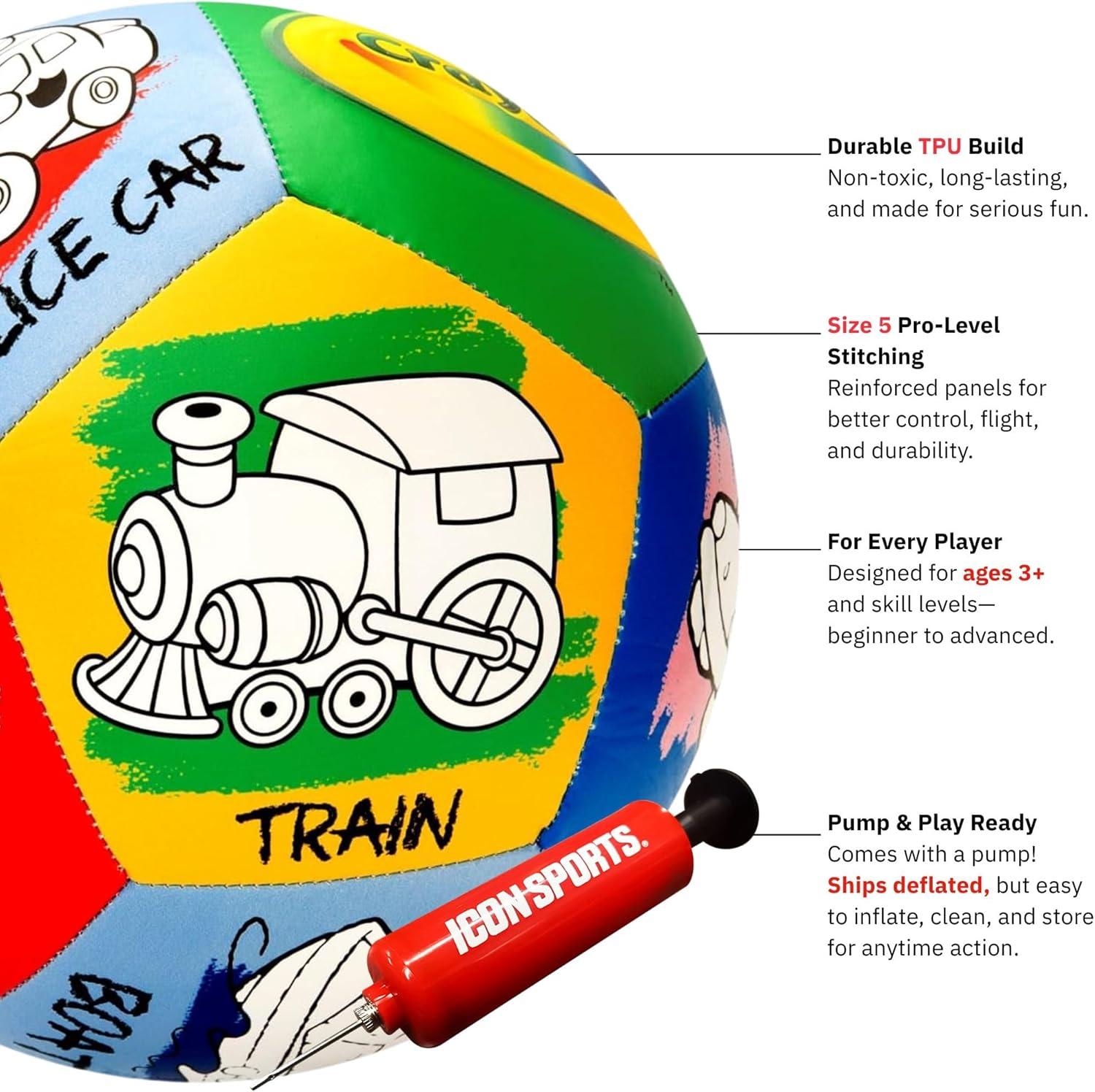 Crayola Official Soccer Ball – Unisex Kids – Multiplication Box Size 3(Transportation)