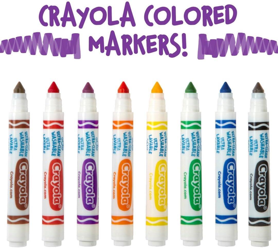 Crayola 12 Count Washable Bulk Markers, Green(Violet)
