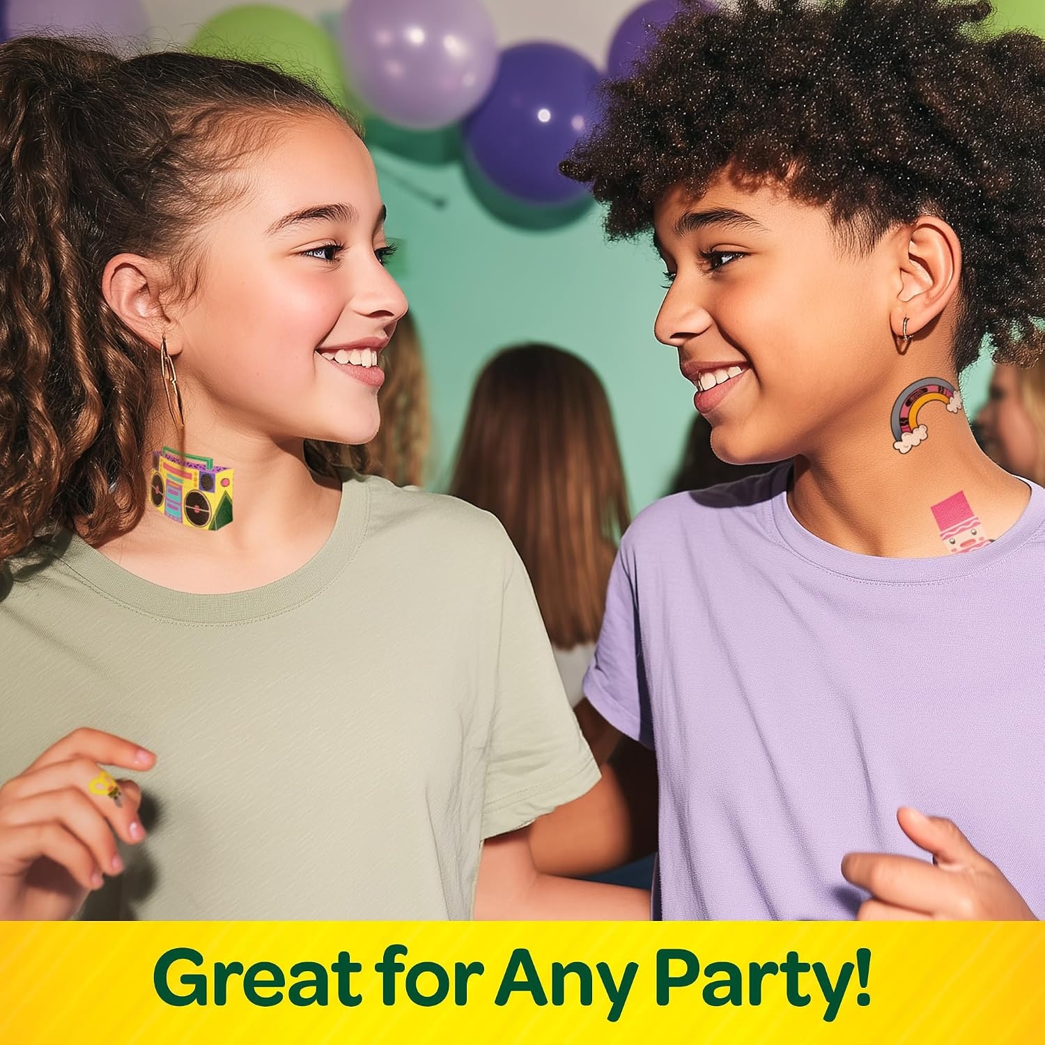 Crayola Secret Reveal Temporary Tattoo Set, Variety Pack with 150+ Tattoos for Kids Ages 4+, Fun Surprise Designs