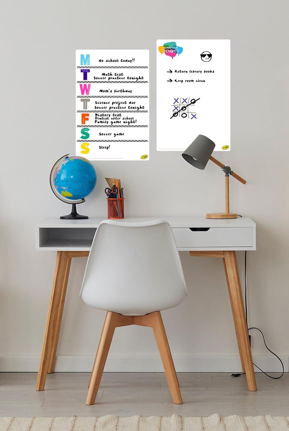Dry Erase Weekly Calendar + Memo Board – Whiteboard for Home, School Classrooms, or Office Use, Large Size, White