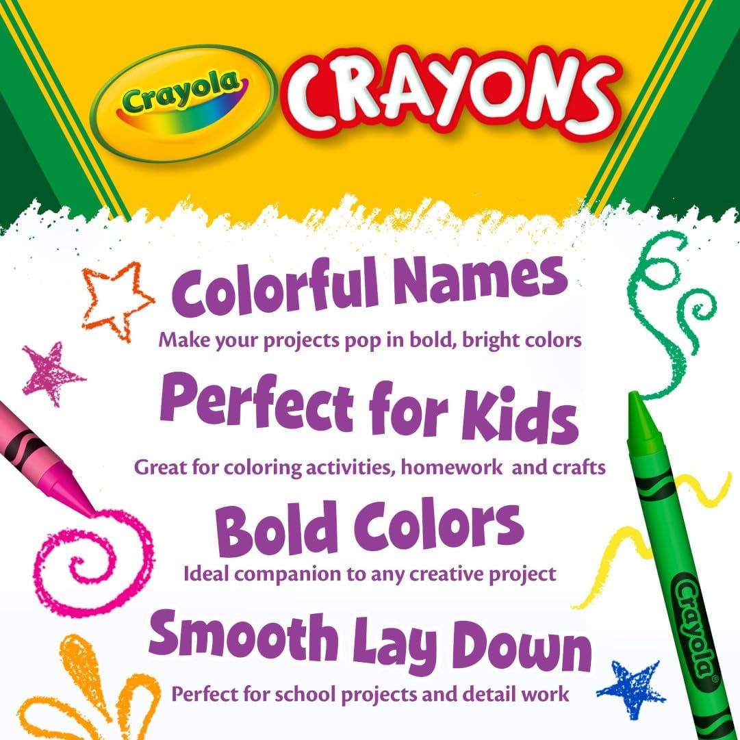 Crayola Triangular Crayon Classpack (256ct), 16 Colors, Bulk Toddler Crayons, Teacher Classroom Must Haves, School Supplies, Preschool & Kindergarten(200 Count (Pack of 1))