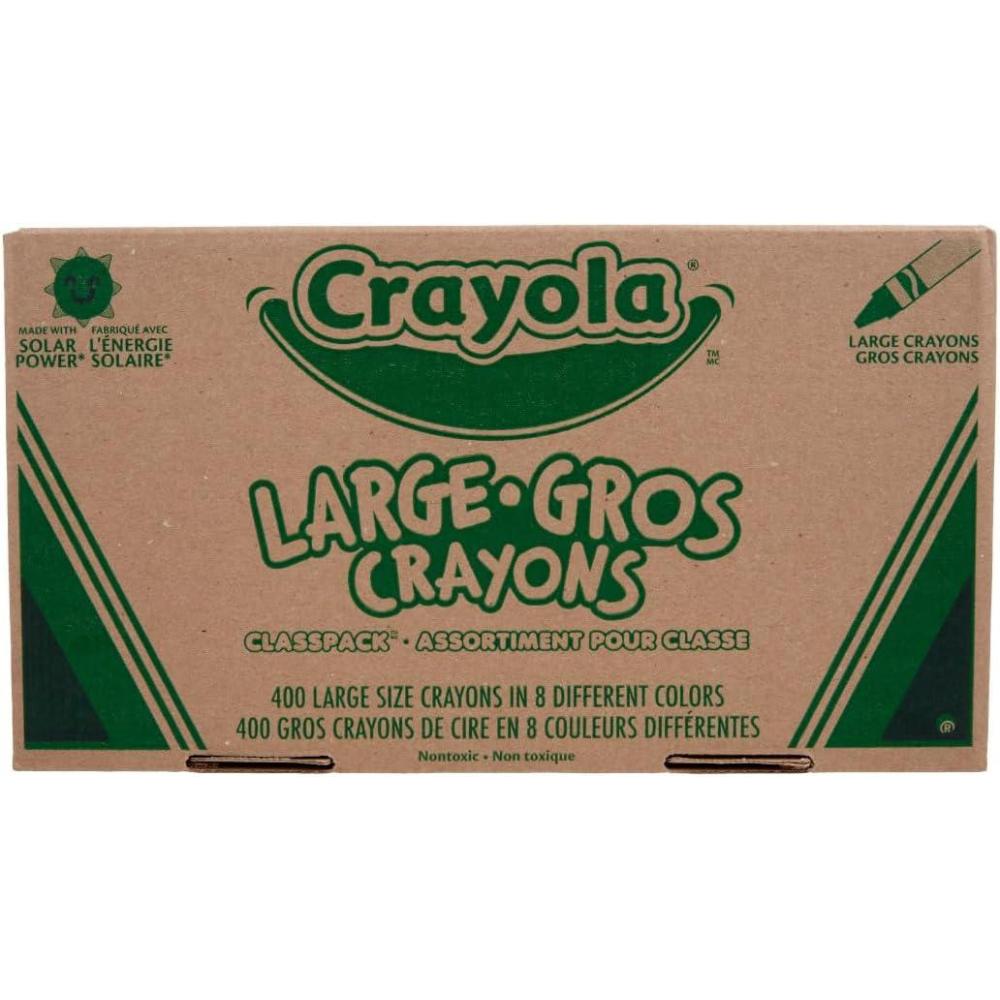 Crayola Crayon Classpack – 400ct (8 Colors), Large Crayons for Kids & Toddlers, Bulk School Supplies, Teacher Classroom Must Have for Preschool & Kindergarten