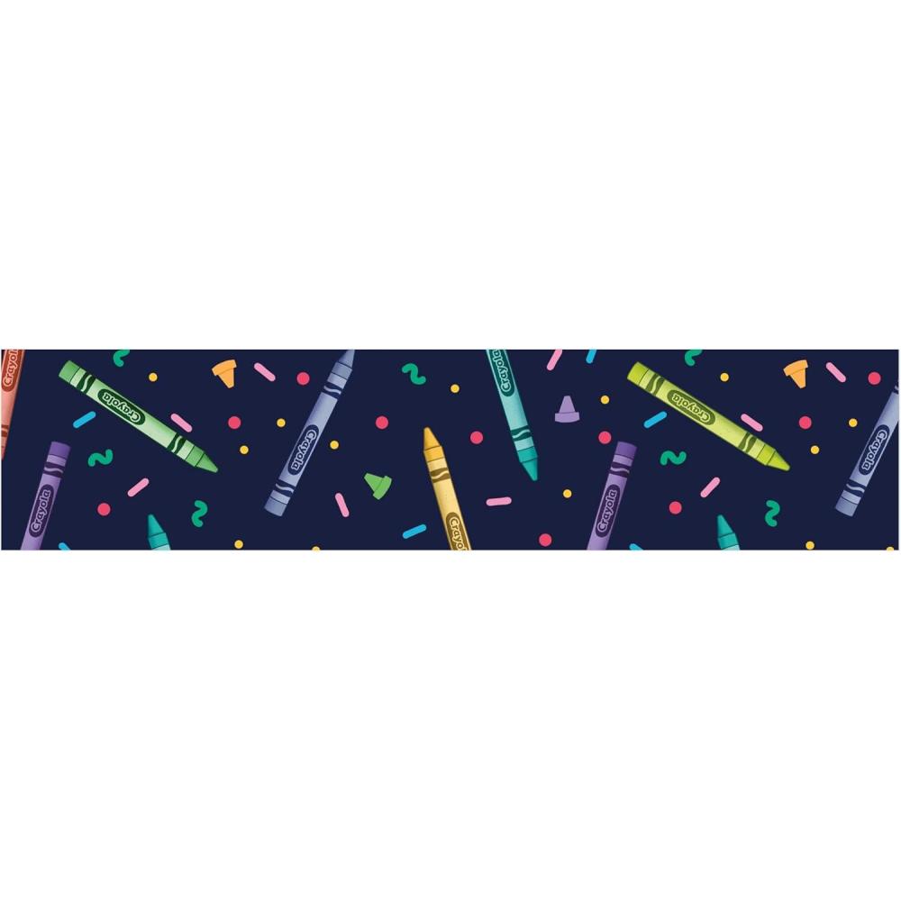 Eureka Crayola Rainbow Decorative Classroom and Bulletin Board Trim for Teachers, 2.25″ Wide, 12 Strips for 37 Total Feet(2-1/4″ x 37″ Strips)