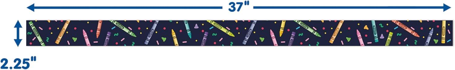 Eureka Crayola Rainbow Decorative Classroom and Bulletin Board Trim for Teachers, 2.25″ Wide, 12 Strips for 37 Total Feet(2-1/4″ x 37″ Strips)