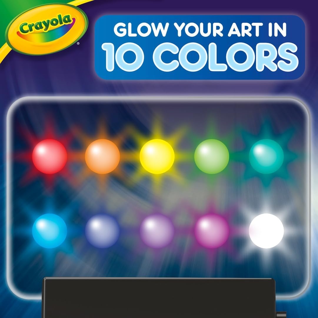 Crayola Ultimate Light Board – ColorVibe, Sound Reactive Light Up Drawing Tablet for Kids, LED Art Projector Board, Kids Gifts, Toys for Boys & Girls, Ages 6+(6″W x 6″H)