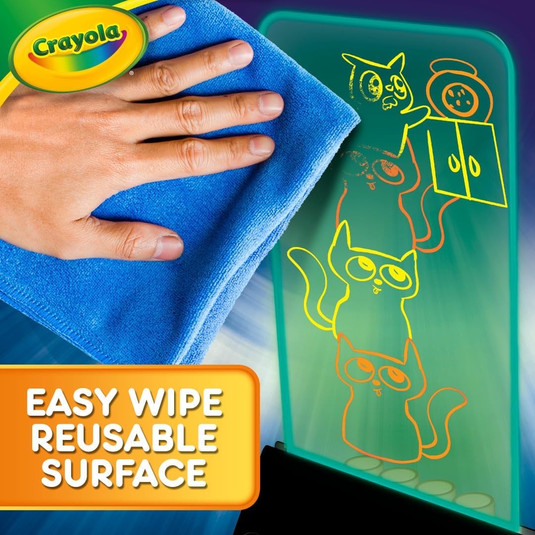 Crayola Ultimate Light Board – ColorVibe, Sound Reactive Light Up Drawing Tablet for Kids, LED Art Projector Board, Kids Gifts, Toys for Boys & Girls, Ages 6+(6″W x 6″H)