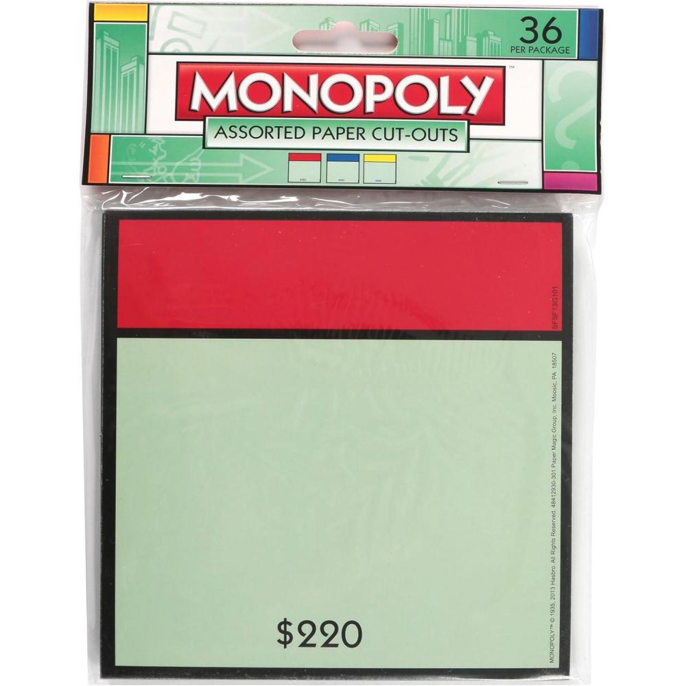 Eureka Crayola Crayons Paper Cut-Out Classroom Decorations for Teachers, 36 Pieces(Monopoly)