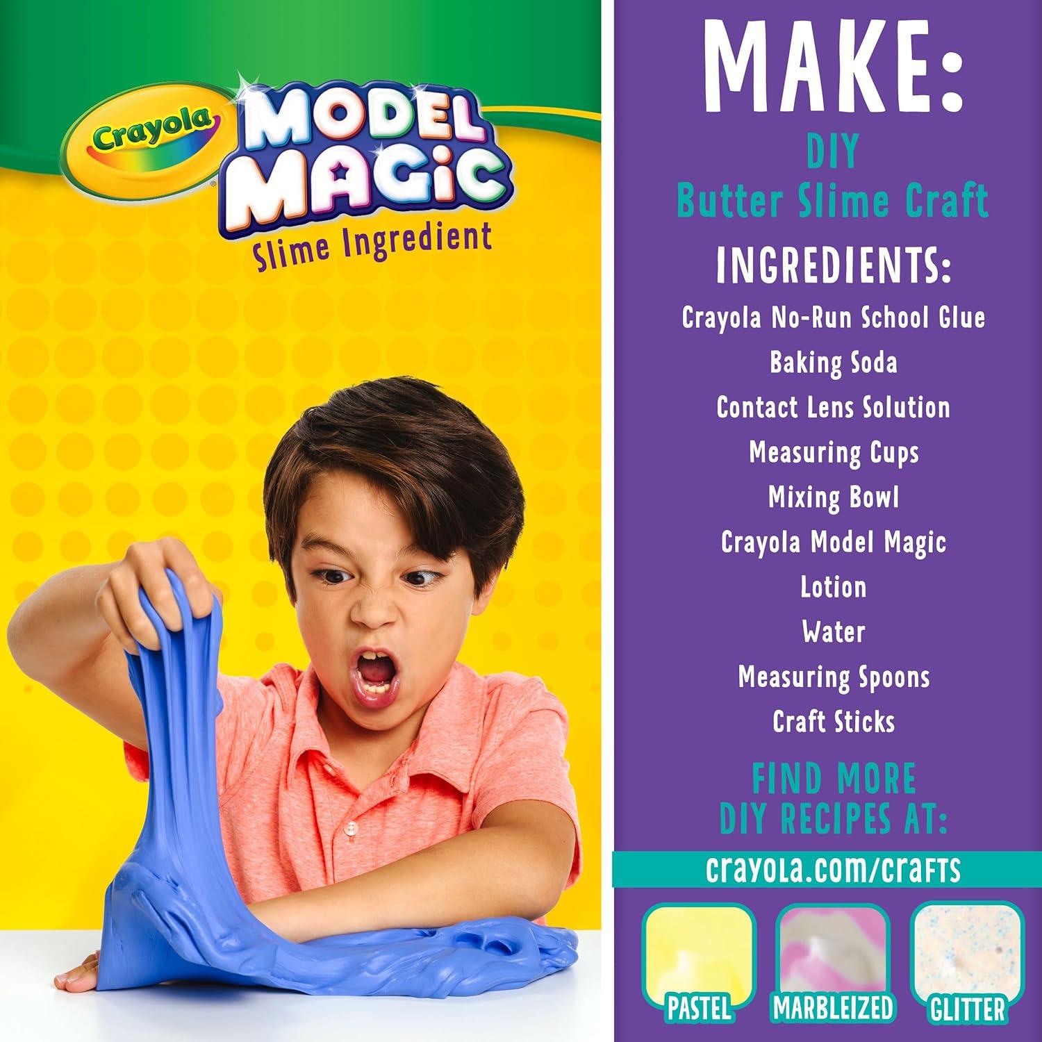 Crayola Model Magic White, 4-Pack (8 oz Each) – Air-Dry Modeling Clay Alternative for Kids, Christmas Gifts for Grandkids & Toddlers, Reusable Sculpting Material(Primary Colors)