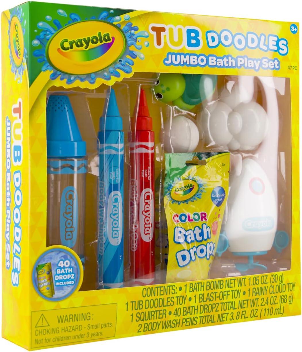 Crayola Bath Tub Doodles Jumbo Bath Time Play Set, Small