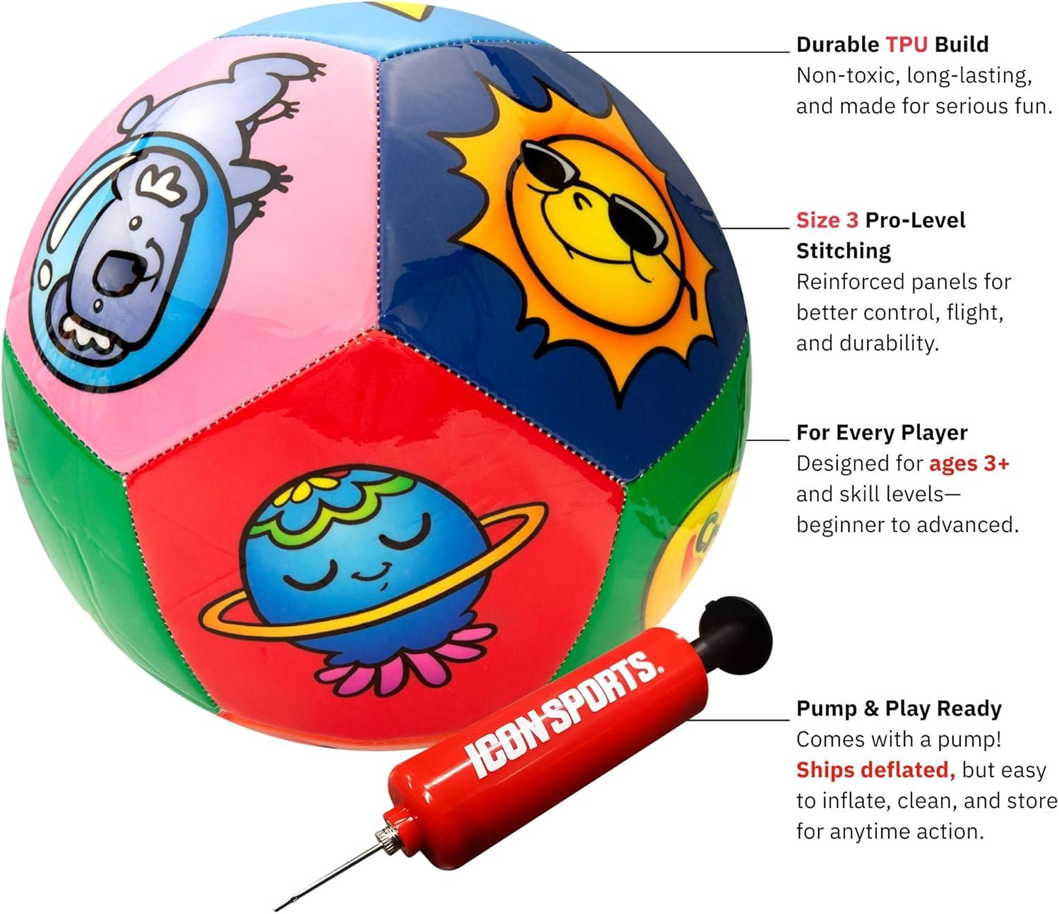 Crayola Official Soccer Ball – Unisex Kids – Multiplication Box Size 3(Space)