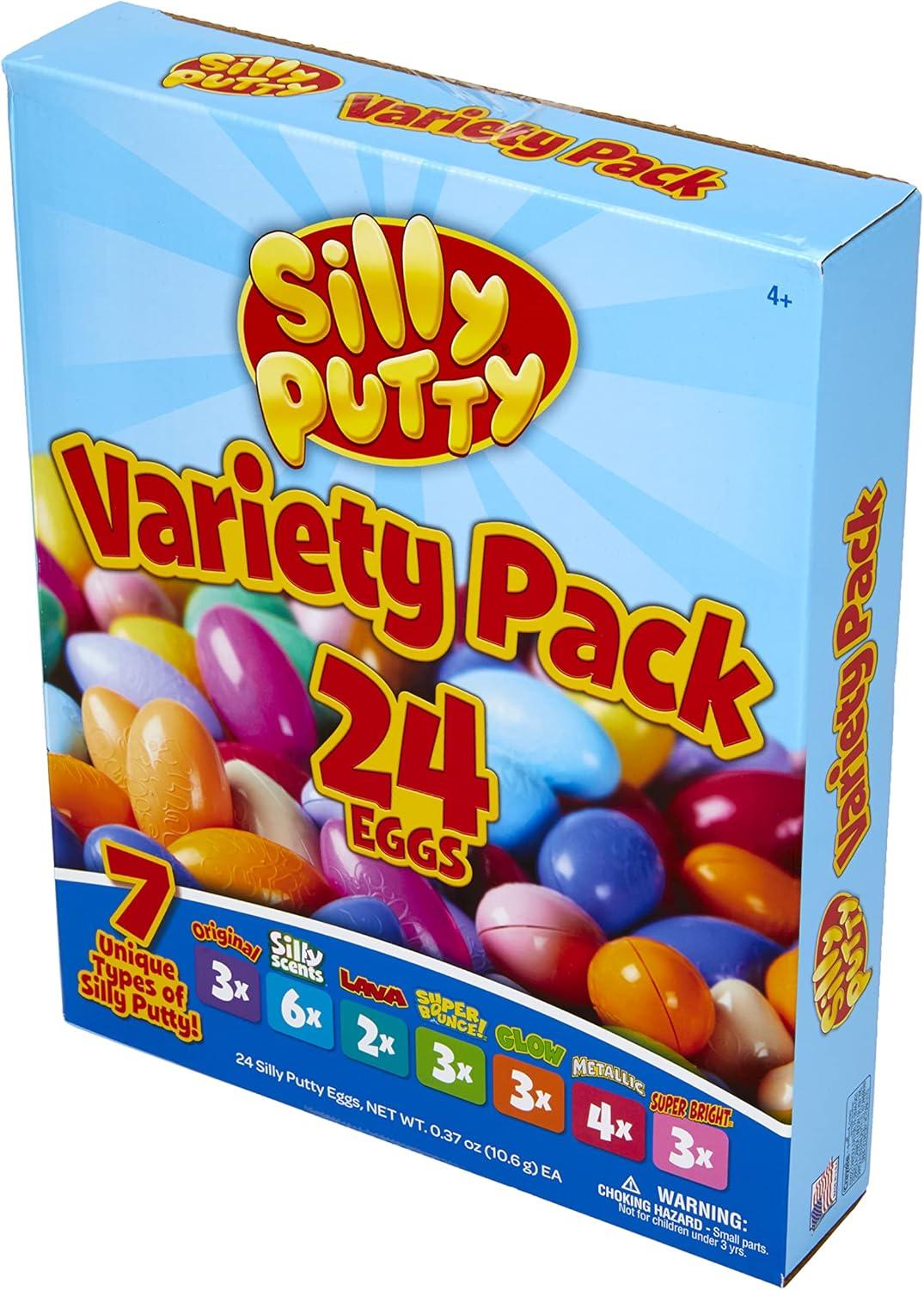 Crayola Silly Putty Bulk Variety Pack (24ct), Assorted Soft Sensory Putty, Kids Fidget Toys, Goodie Bag & Treasure Box Sensory Toys, Gift for Kids, Ages 4+ [Amazon Exclusive]