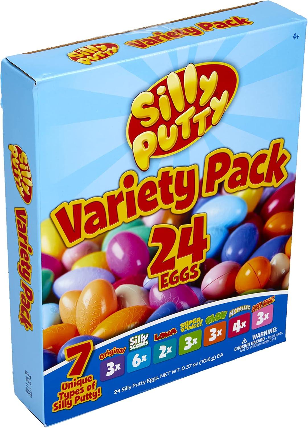 Crayola Silly Putty Bulk Variety Pack (24ct), Assorted Soft Sensory Putty, Kids Fidget Toys, Goodie Bag & Treasure Box Sensory Toys, Gift for Kids, Ages 4+ [Amazon Exclusive]