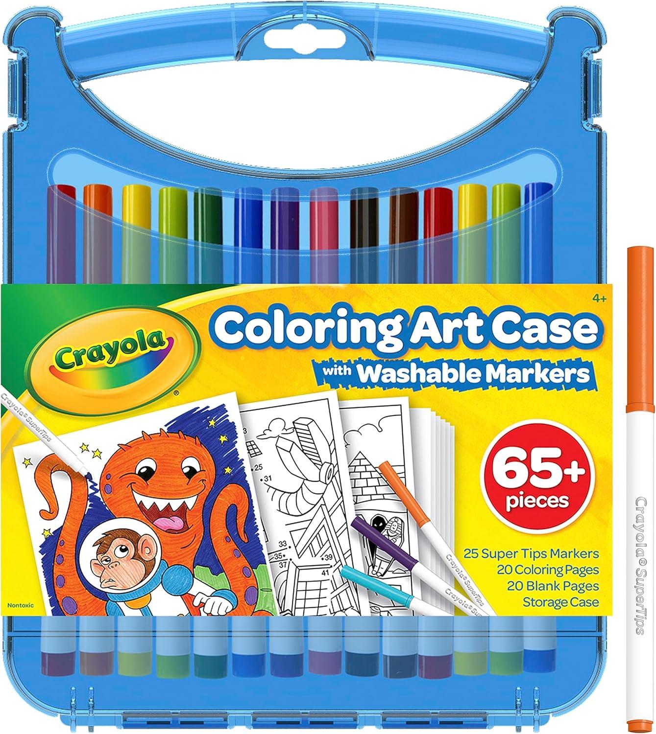 Crayola Pip-Squeaks Washable Marker Set (65ct), Holiday & Christmas Gifts for Kids, Coloring Set, Art Supplies for Kids, Drawing & Craft Kit, Travel Activity, 4+(Super Tips Markers)