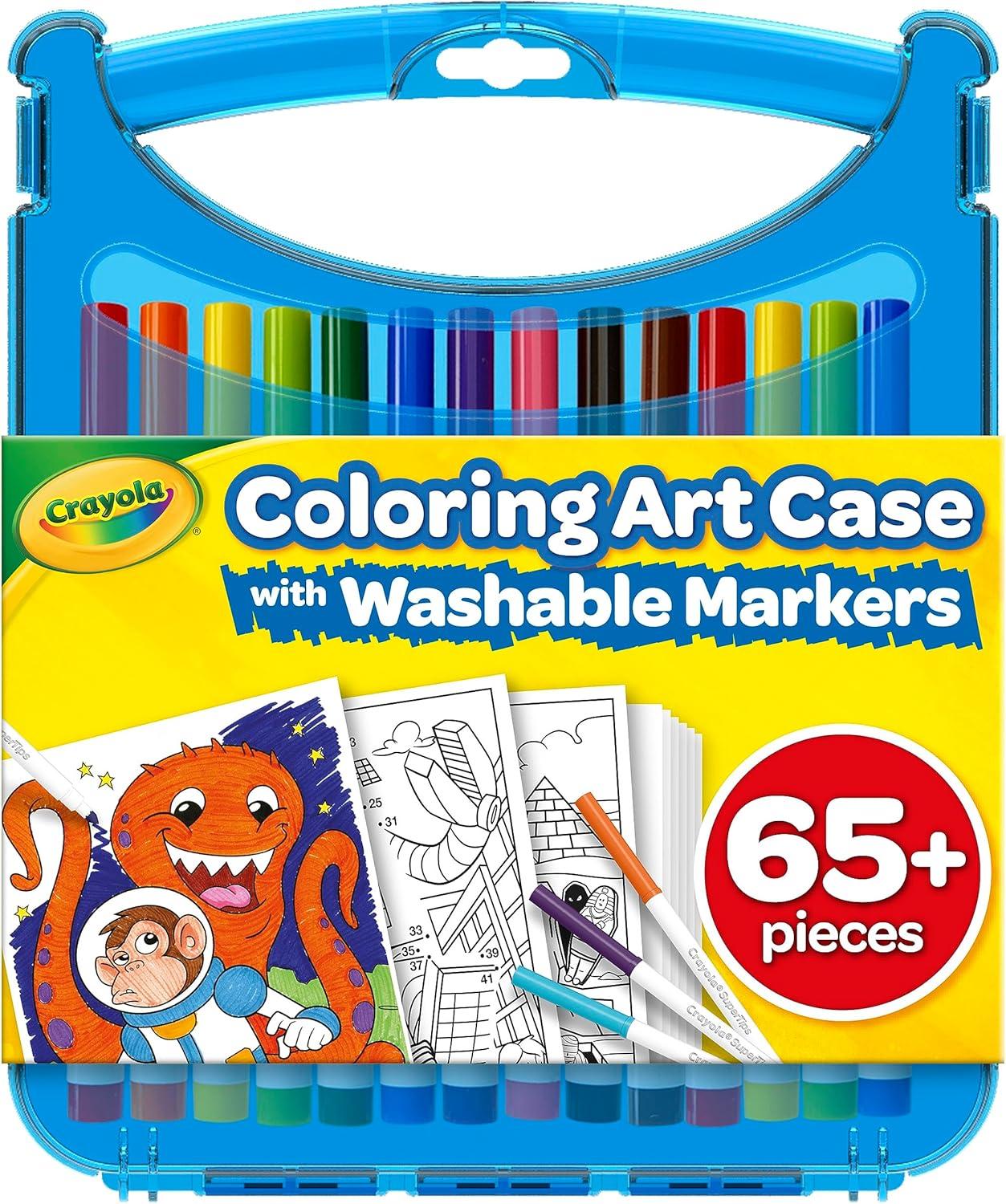 Crayola Pip-Squeaks Washable Marker Set (65ct), Holiday & Christmas Gifts for Kids, Coloring Set, Art Supplies for Kids, Drawing & Craft Kit, Travel Activity, 4+(Super Tips Markers)