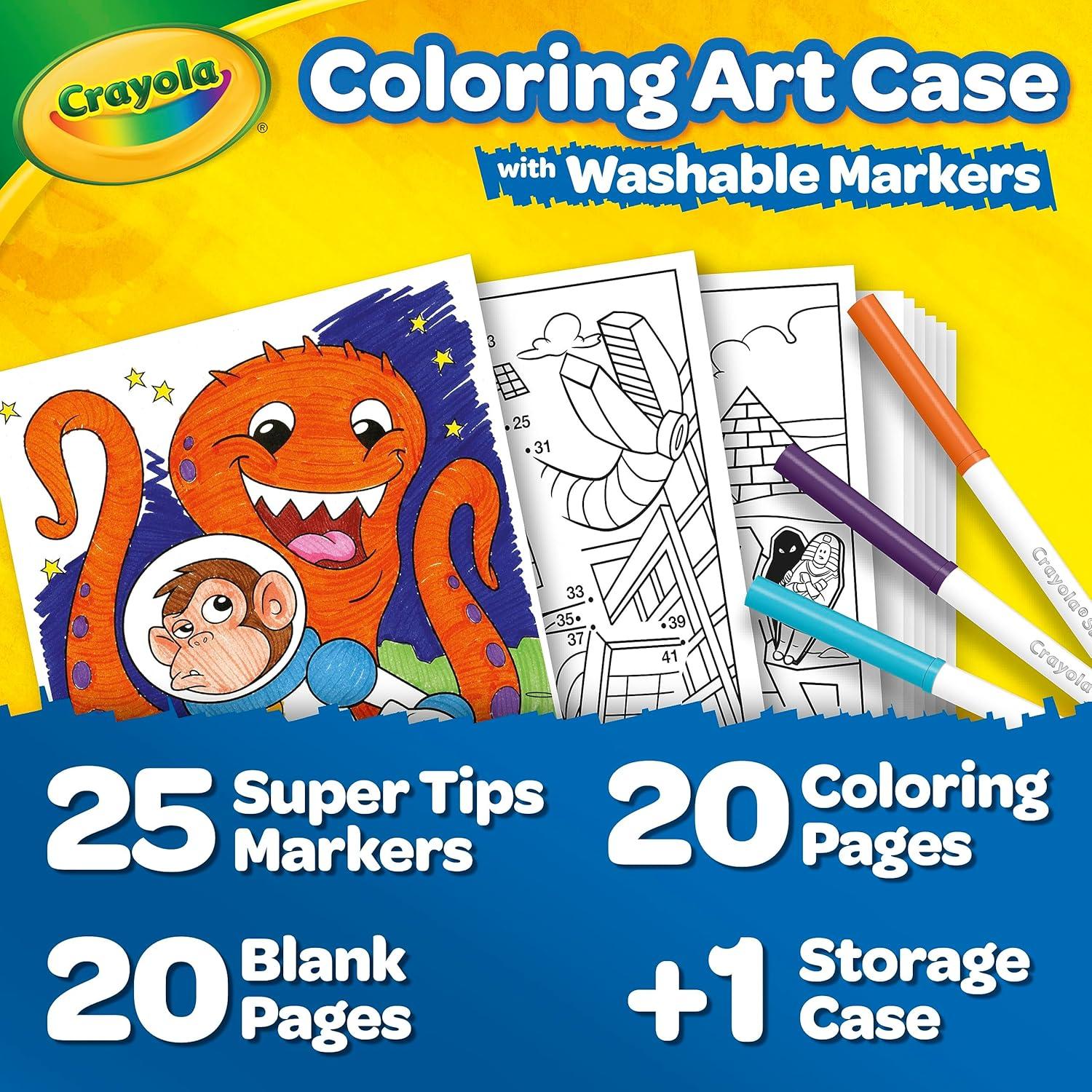 Crayola Pip-Squeaks Washable Marker Set (65ct), Holiday & Christmas Gifts for Kids, Coloring Set, Art Supplies for Kids, Drawing & Craft Kit, Travel Activity, 4+(Super Tips Markers)