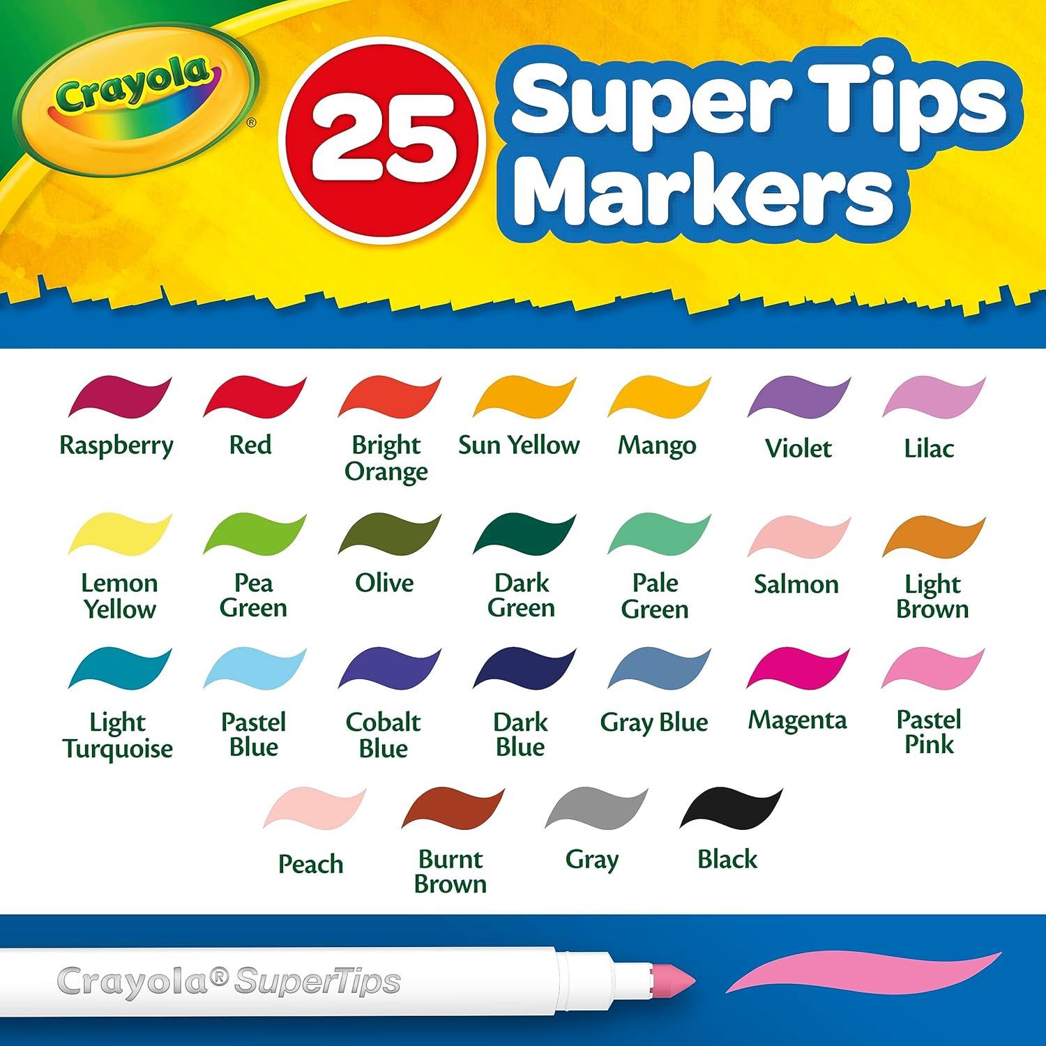 Crayola Pip-Squeaks Washable Marker Set (65ct), Holiday & Christmas Gifts for Kids, Coloring Set, Art Supplies for Kids, Drawing & Craft Kit, Travel Activity, 4+(Super Tips Markers)