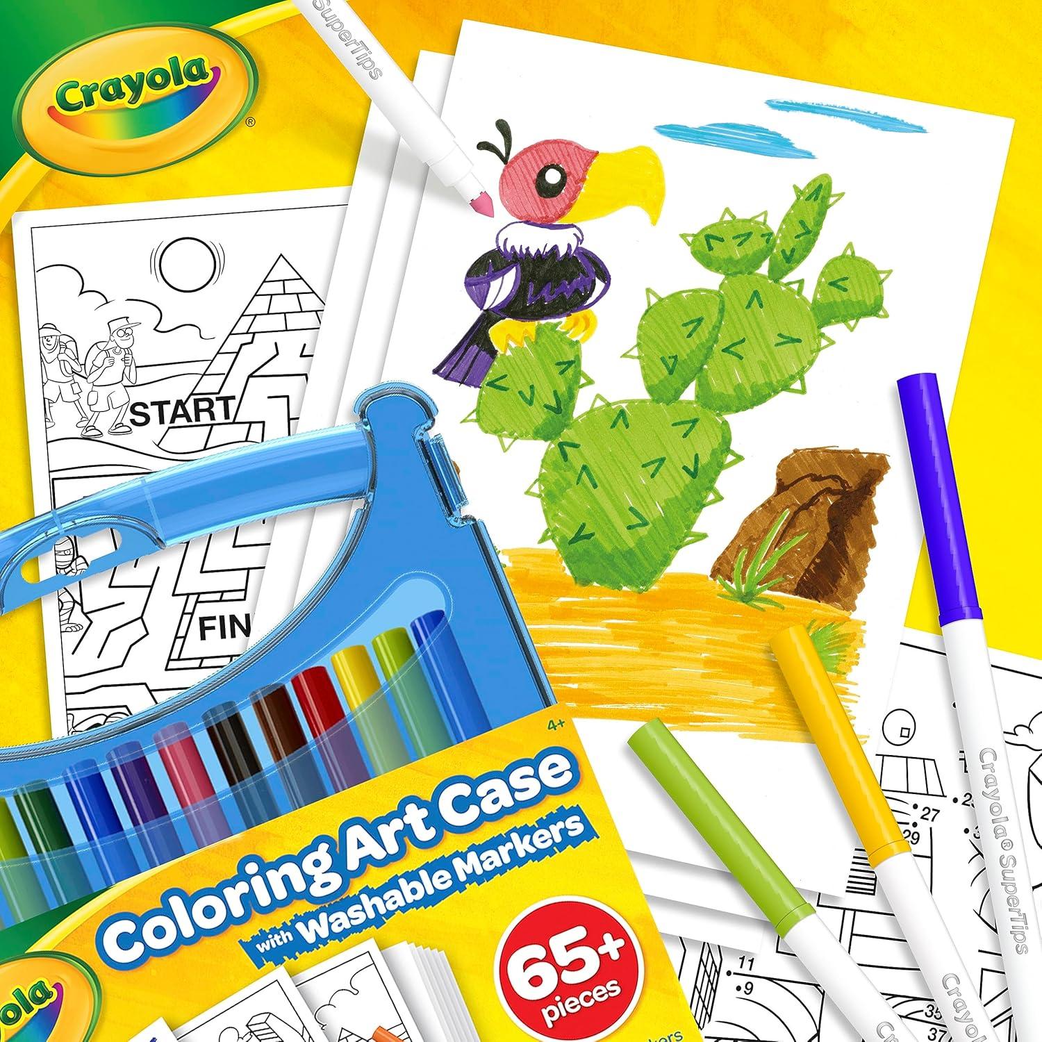 Crayola Pip-Squeaks Washable Marker Set (65ct), Holiday & Christmas Gifts for Kids, Coloring Set, Art Supplies for Kids, Drawing & Craft Kit, Travel Activity, 4+(Super Tips Markers)