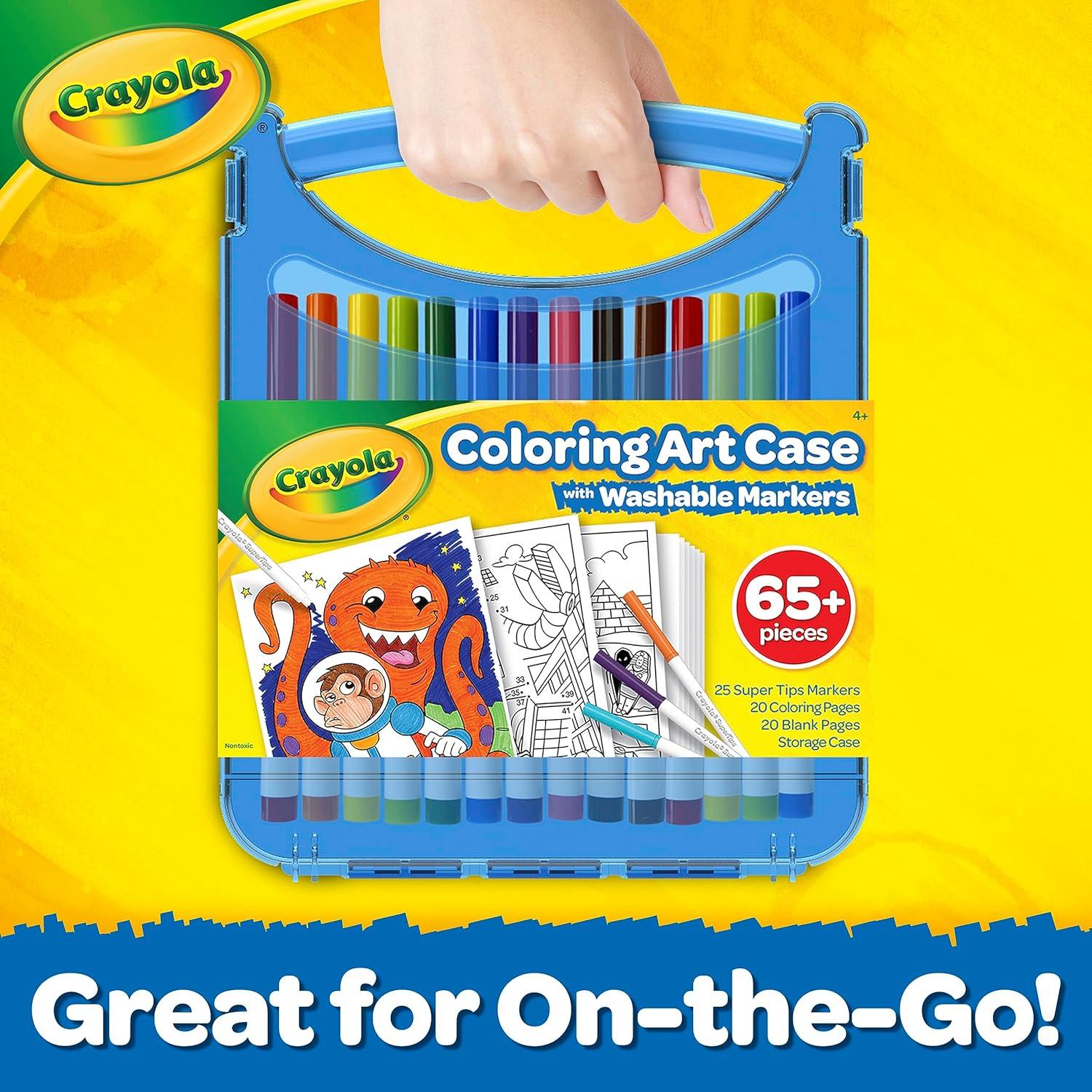 Crayola Pip-Squeaks Washable Marker Set (65ct), Holiday & Christmas Gifts for Kids, Coloring Set, Art Supplies for Kids, Drawing & Craft Kit, Travel Activity, 4+(Super Tips Markers)