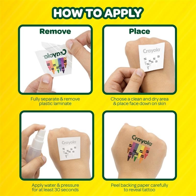 Crayola I Feel Temporary Tattoo Set, Variety Pack with 200+ Tattoos for Kids Ages 4+,Fun Emoji Designs