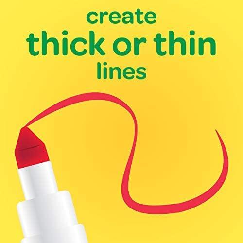 Crayola Super Tips Marker Set (100ct), Fine Point Washable Markers, Drawing Markers for Kids & Adults, Create Thick & Thin Lines, Art Supplies, Ages 3+(100 Count (Pack of 1))