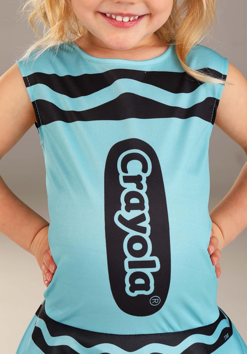Blue Crayola Crayon Costume Dress for Toddlers with Headband Hat