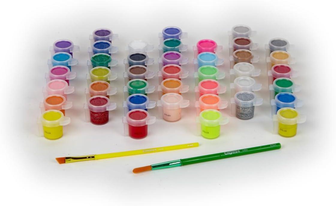 Crayola Kids Washable Paint Set, 42 Ct. Gift for Kids, Ages 3, 4, 5, 6, 7, Assorted(Paint Set)
