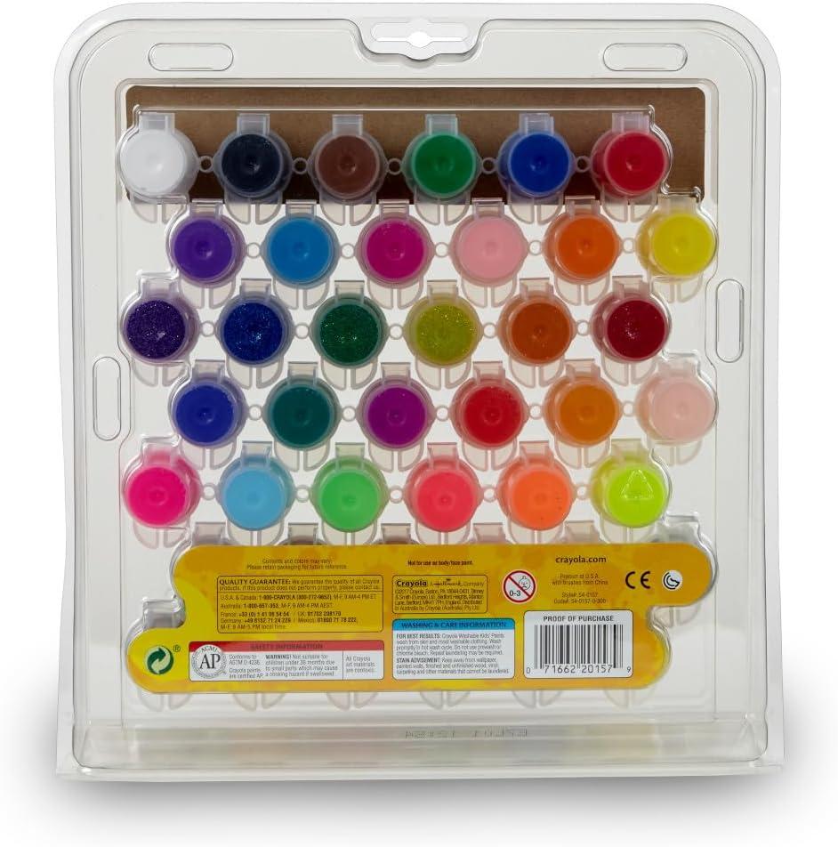 Crayola Kids Washable Paint Set, 42 Ct. Gift for Kids, Ages 3, 4, 5, 6, 7, Assorted(Paint Set)