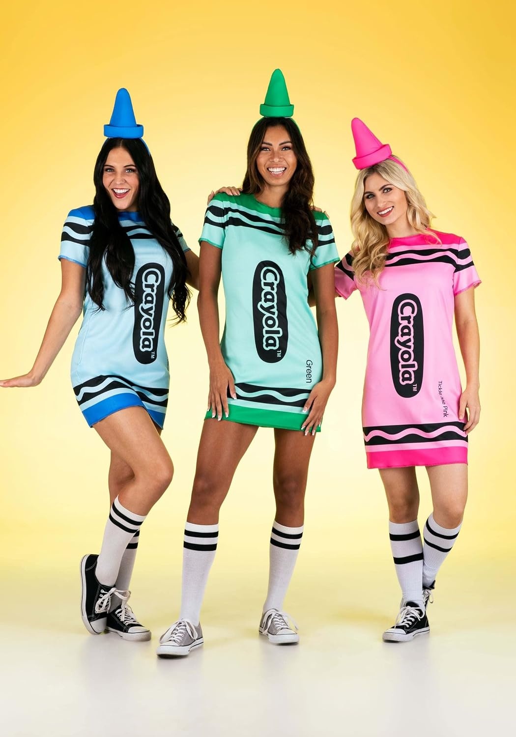 Green Crayola Crayon Women’s Costume – Dress, Hat, Headband