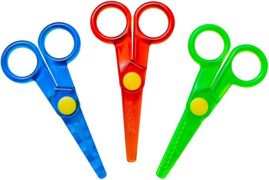 Crayola Toddler Safety Scissors (3pk), Blunt Tip Training Scissors for Preschool Learning Activities, Right & Left Handed, Toddler Arts & Crafts Essentials(Safety Scissors)