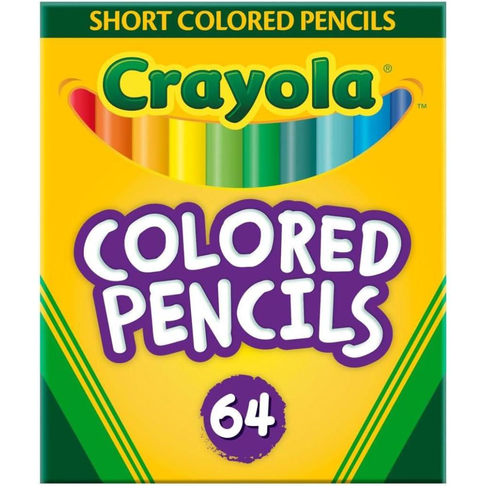 Crayola Mini Colored Pencils (Colors may vary), Coloring Supplies for Kids, 64 Count, Gift(64 Count (Pack of 1))
