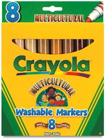 Crayola Multicultural Marker Classpack, Ultra Clean Washable Markers, Broad Line, 80 Count (588200), Assorted, 1-Pack