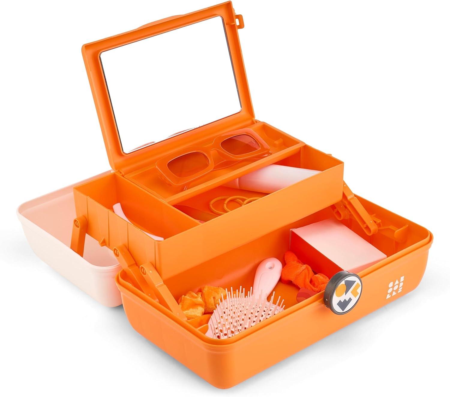 Caboodles On-The-Go-Girl Case(White Orange School Spirit)