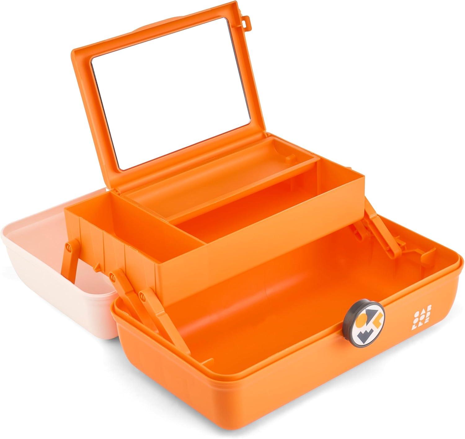 Caboodles On-The-Go-Girl Case(White Orange School Spirit)