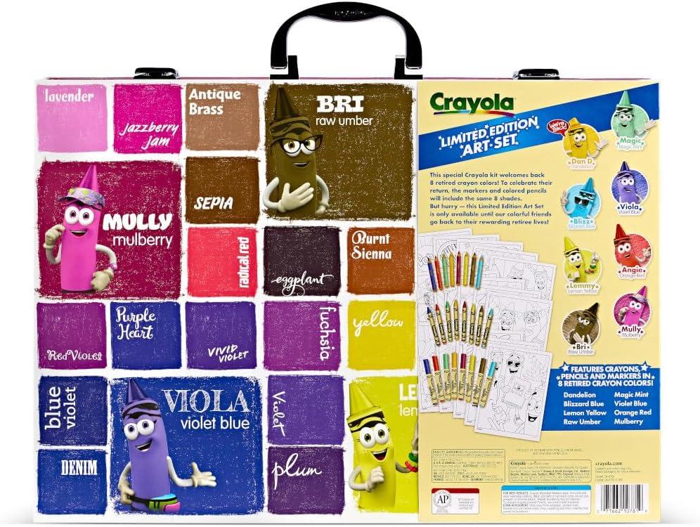 Crayola Limited Edition Coloring Set (115pcs), Kids Drawing Supplies Kit with Crayons, Markers & Colored Pencils, Birthday, Holiday for Kids, 5+(Limited Edition)