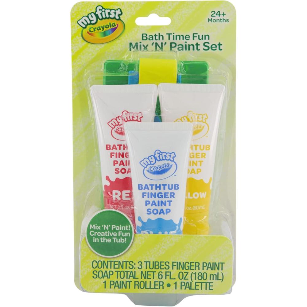 Crayola Bath Tub Brush & Finger Paint Soap Set