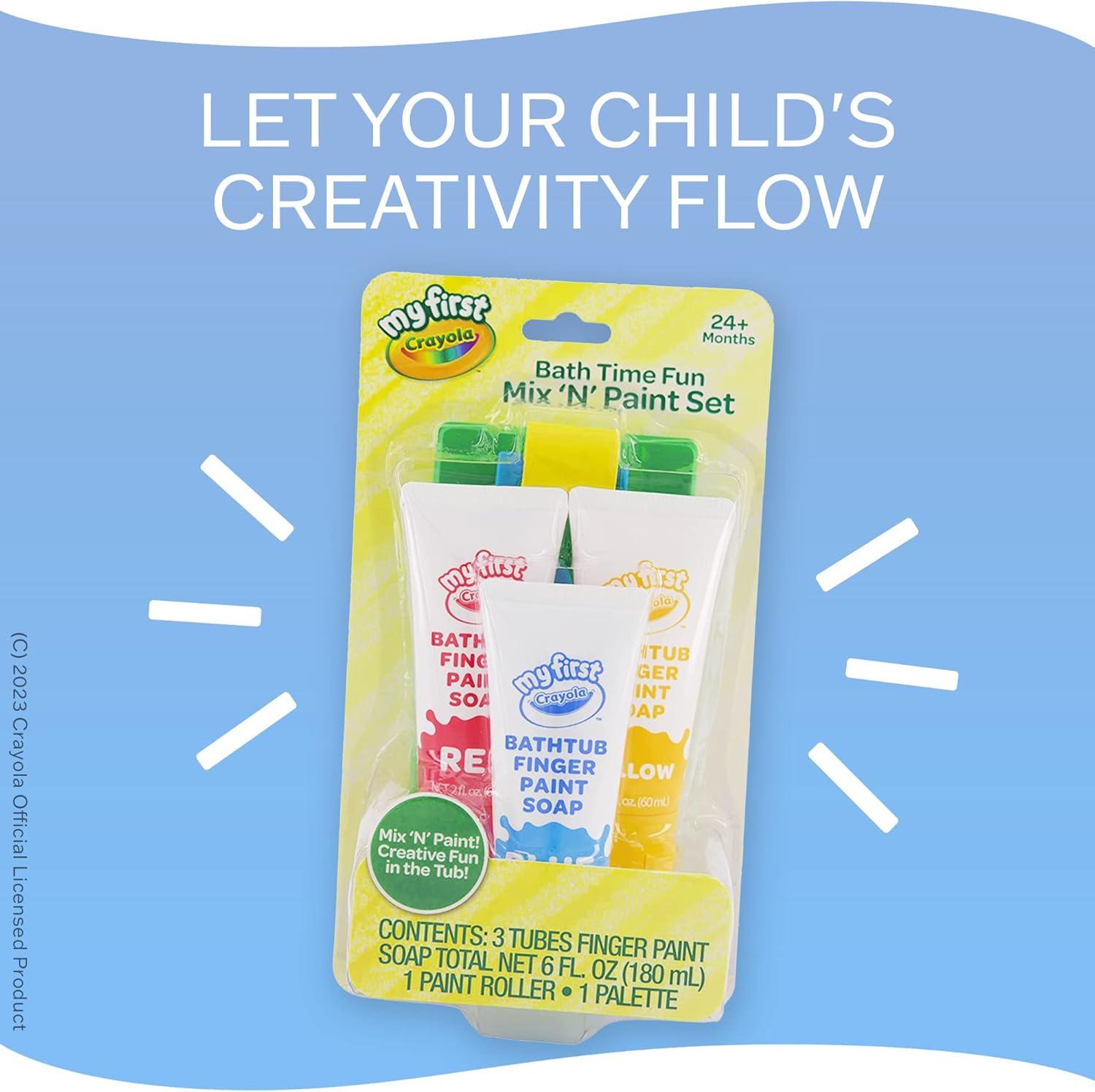 Crayola Bath Tub Brush & Finger Paint Soap Set