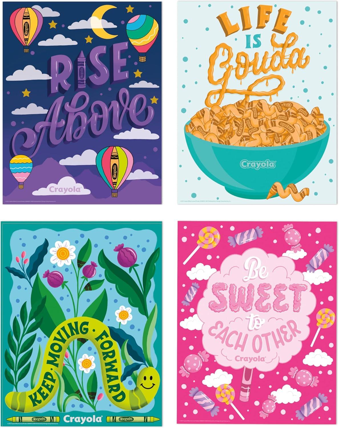 Eureka Crayola Colors of Kindness Mini Classroom Poster Set for Teachers, 11″ x 14″, 8 Pieces(Crayola)